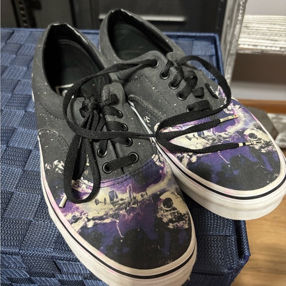 Vans Black and Purple Star Wars Sneakers - Picture 1 of 8